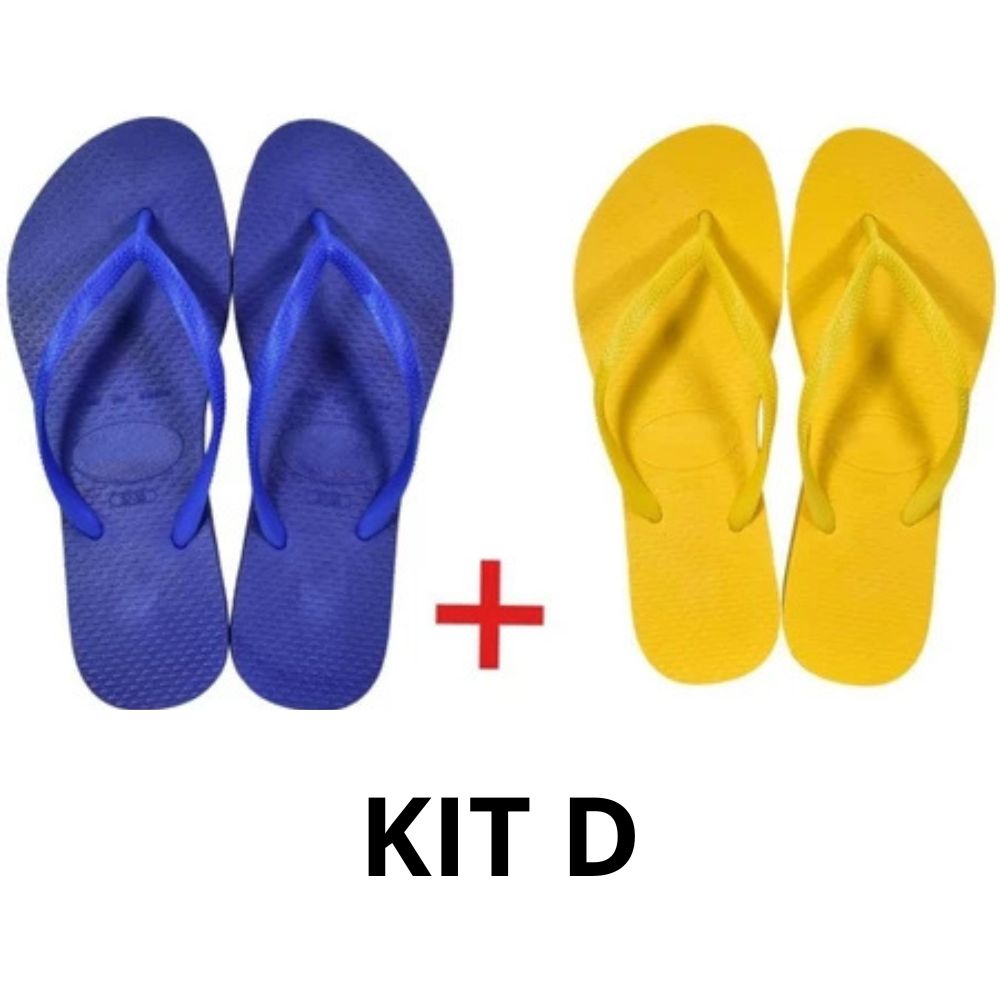 Kit 2 Pares Chinelos Slim Premium Antiderrapante