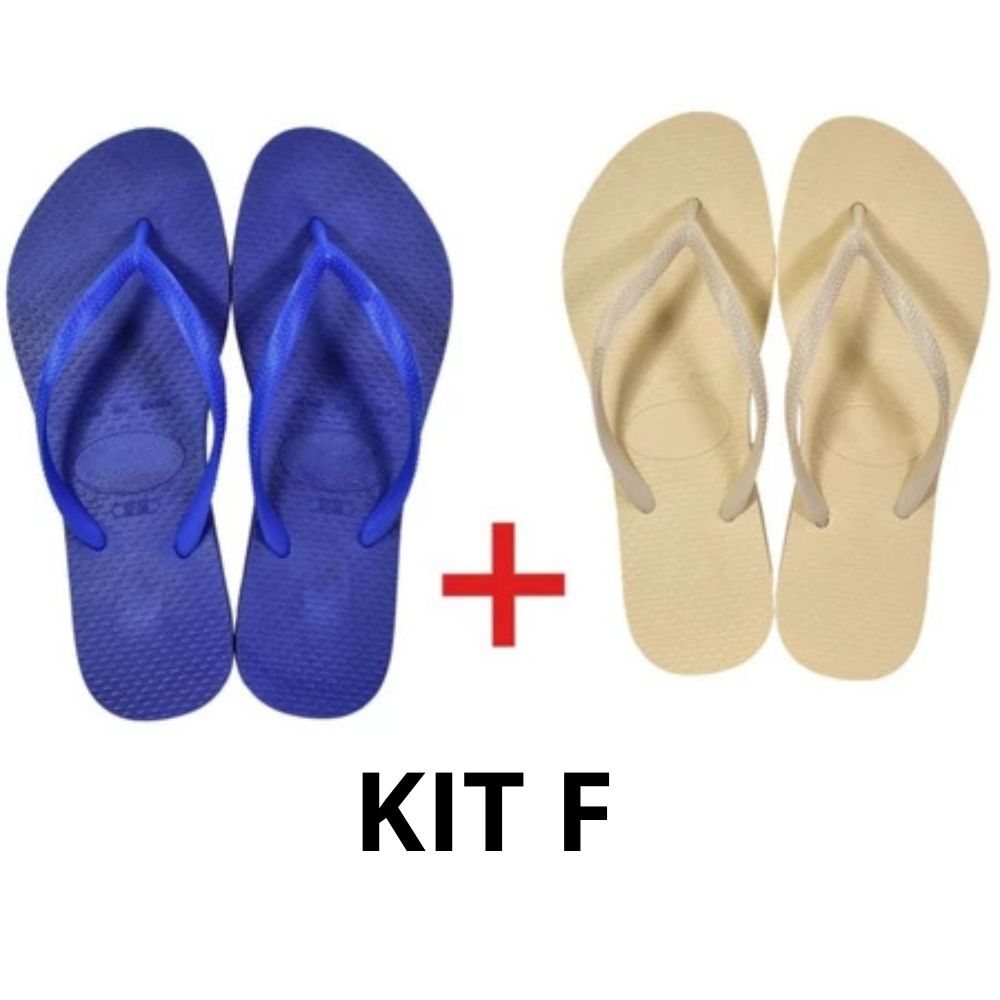 Kit 2 Pares Chinelos Slim Premium Antiderrapante