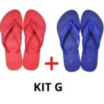 Kit 2 Pares Chinelos Slim Premium Antiderrapante