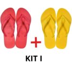 Kit 2 Pares Chinelos Slim Premium Antiderrapante