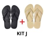 Kit 2 Pares Chinelos Slim Premium Antiderrapante