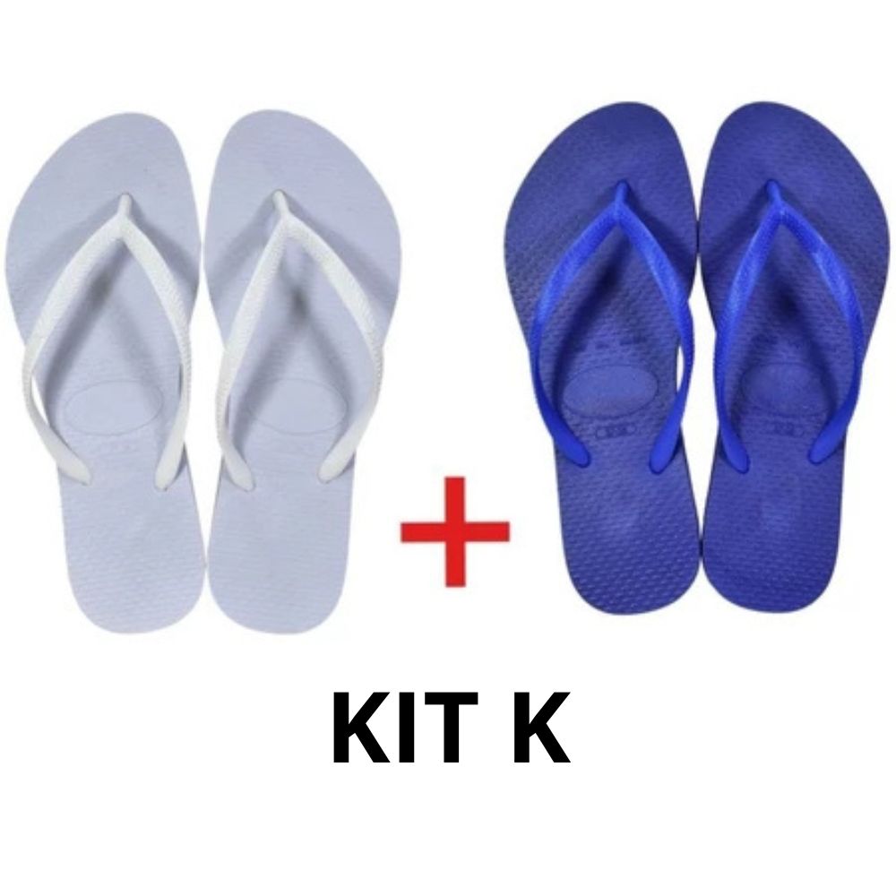 Kit 2 Pares Chinelos Slim Premium Antiderrapante