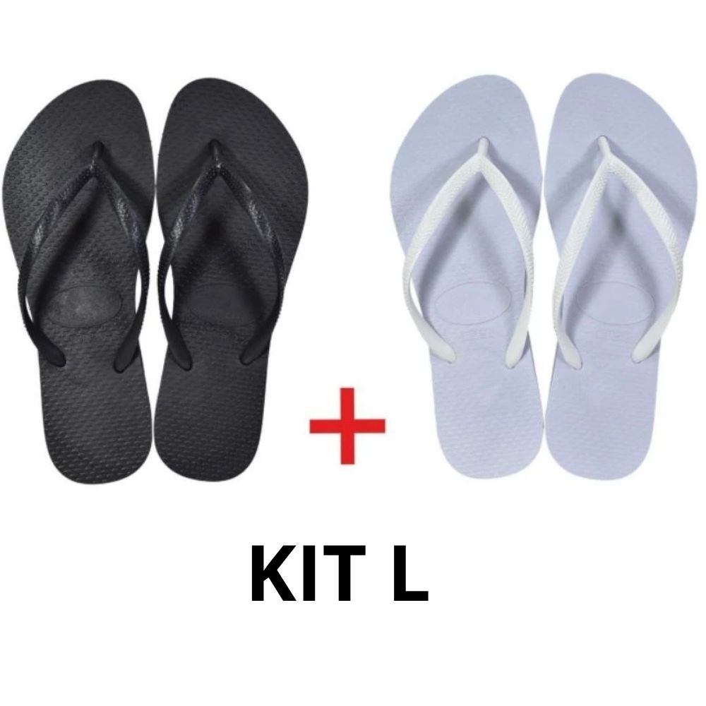 Kit 2 Pares Chinelos Slim Premium Antiderrapante