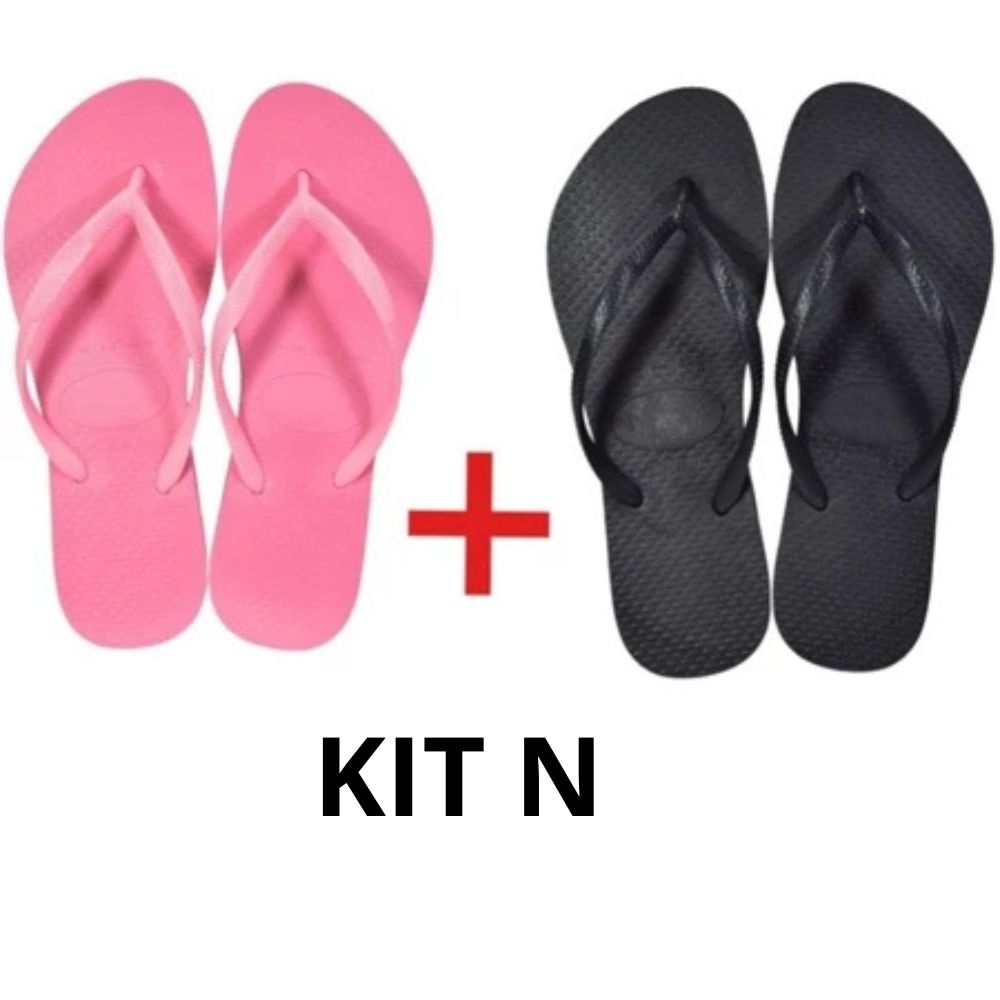 Kit 2 Pares Chinelos Slim Premium Antiderrapante
