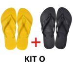 Kit 2 Pares Chinelos Slim Premium Antiderrapante