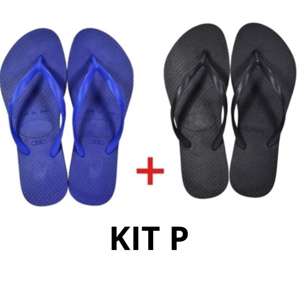 Kit 2 Pares Chinelos Slim Premium Antiderrapante