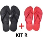 Kit 2 Pares Chinelos Slim Premium Antiderrapante