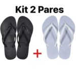Kit 2 Pares Chinelos Slim Premium Antiderrapante