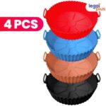 Kit 3,4,5 Forma de Silicone para Air Fryer Forno Microondas Fritadeira Assadeira Reutilizável Flexível