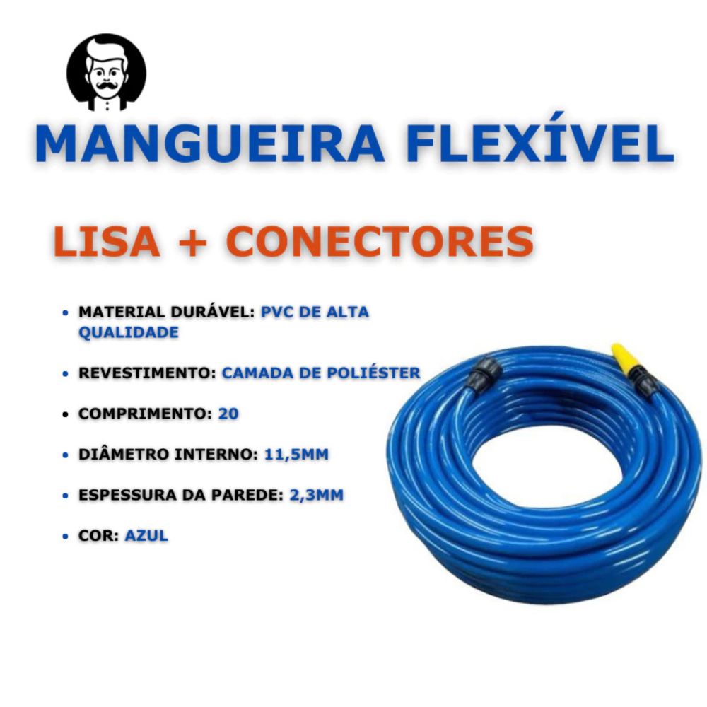 Kit Completo de Mangueira de Jardim, Casa e Campo Cor Variada - Vários Tamanhos