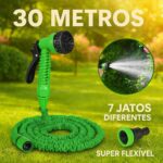 Mangueira Mágica Extensível com Bico Alta Pressão - 15m e 30m 7 Jatos