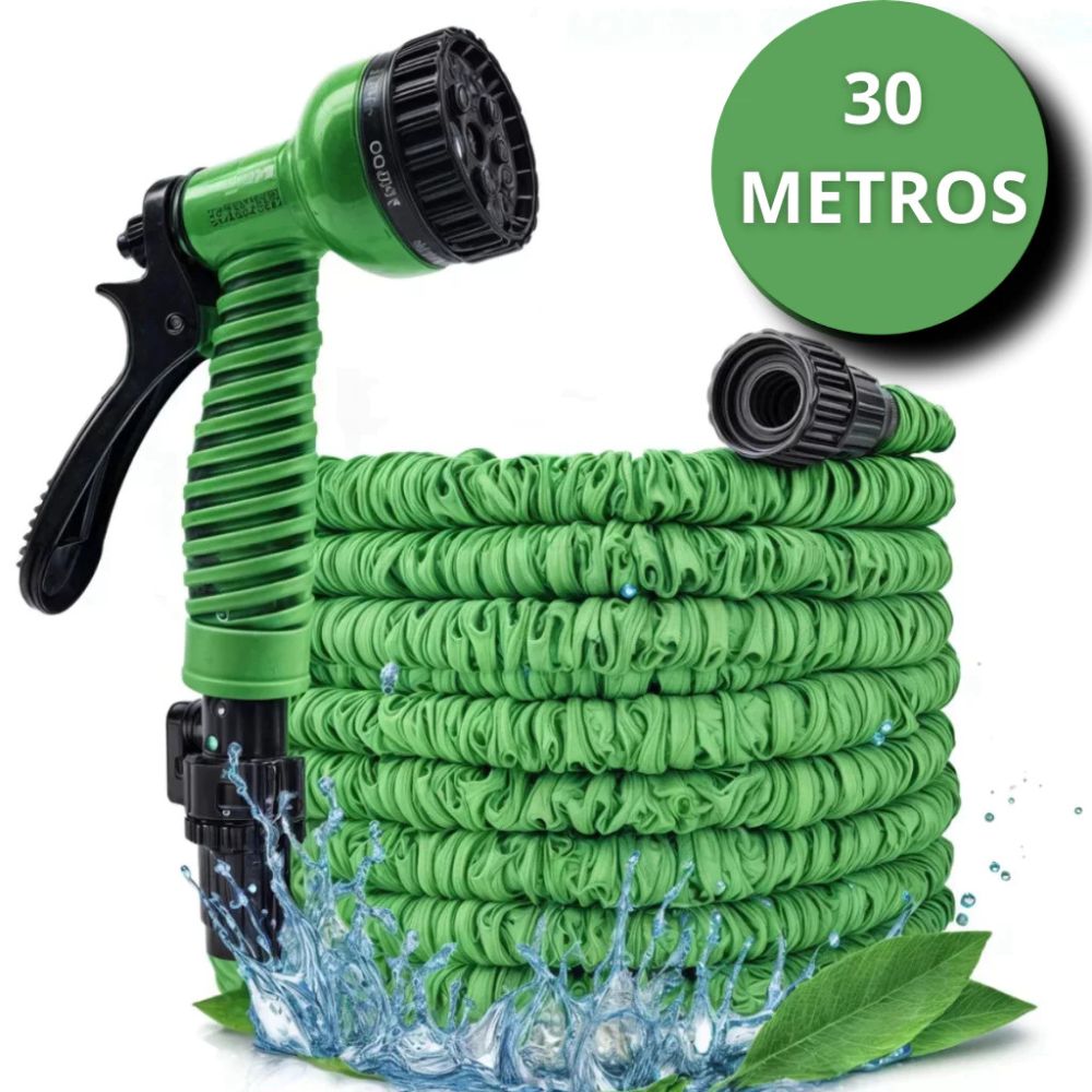 Mangueira Mágica Extensível com Bico Alta Pressão - 15m e 30m 7 Jatos