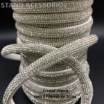 Meia Cana de Strass para Laços e Decoração