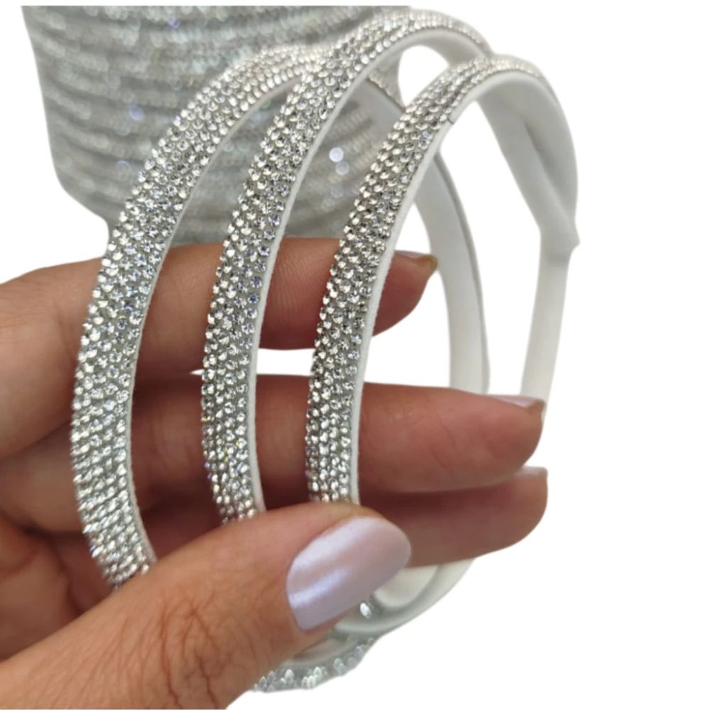 Meia Cana de Strass para Laços e Decoração