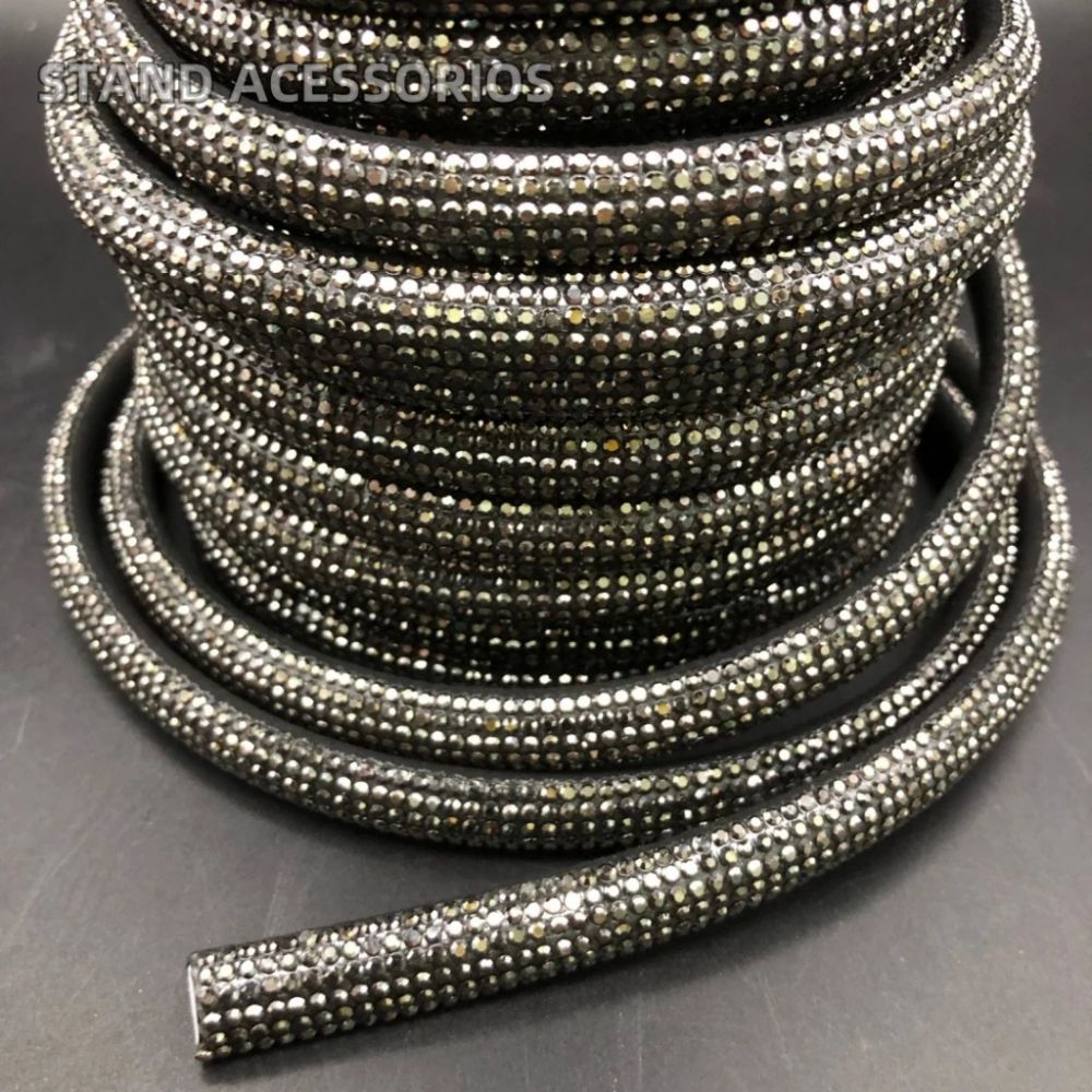 Meia Cana de Strass para Laços e Decoração