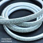 Meia Cana de Strass para Laços e Decoração