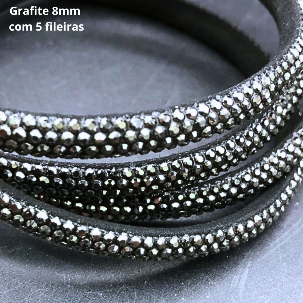 Meia Cana de Strass para Laços e Decoração