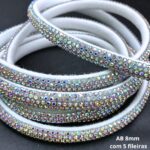 Meia Cana de Strass para Laços e Decoração