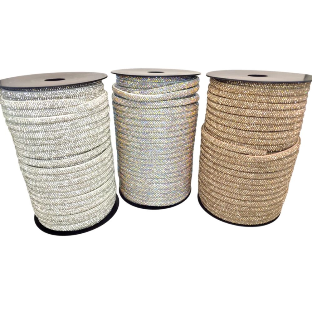 Meia Cana de Strass para Laços e Decorações