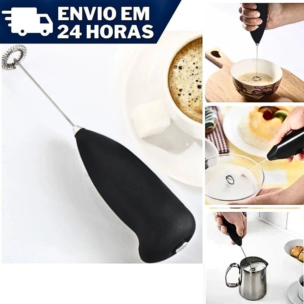 Mini Misturador Batedor Mixer Elétrico Cores Sortidas a Pilha - Espumador de Leite