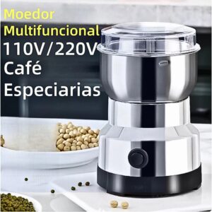 Moedor Multifuncional de Café, Grãos e Especiarias 4 Lâminas - Bivolt Aço Inox