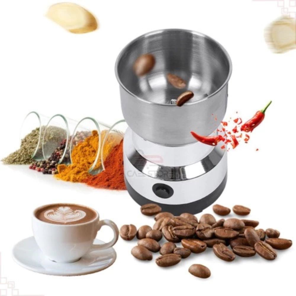 Moedor Multifuncional de Café, Grãos e Especiarias 4 Lâminas - Bivolt Aço Inox