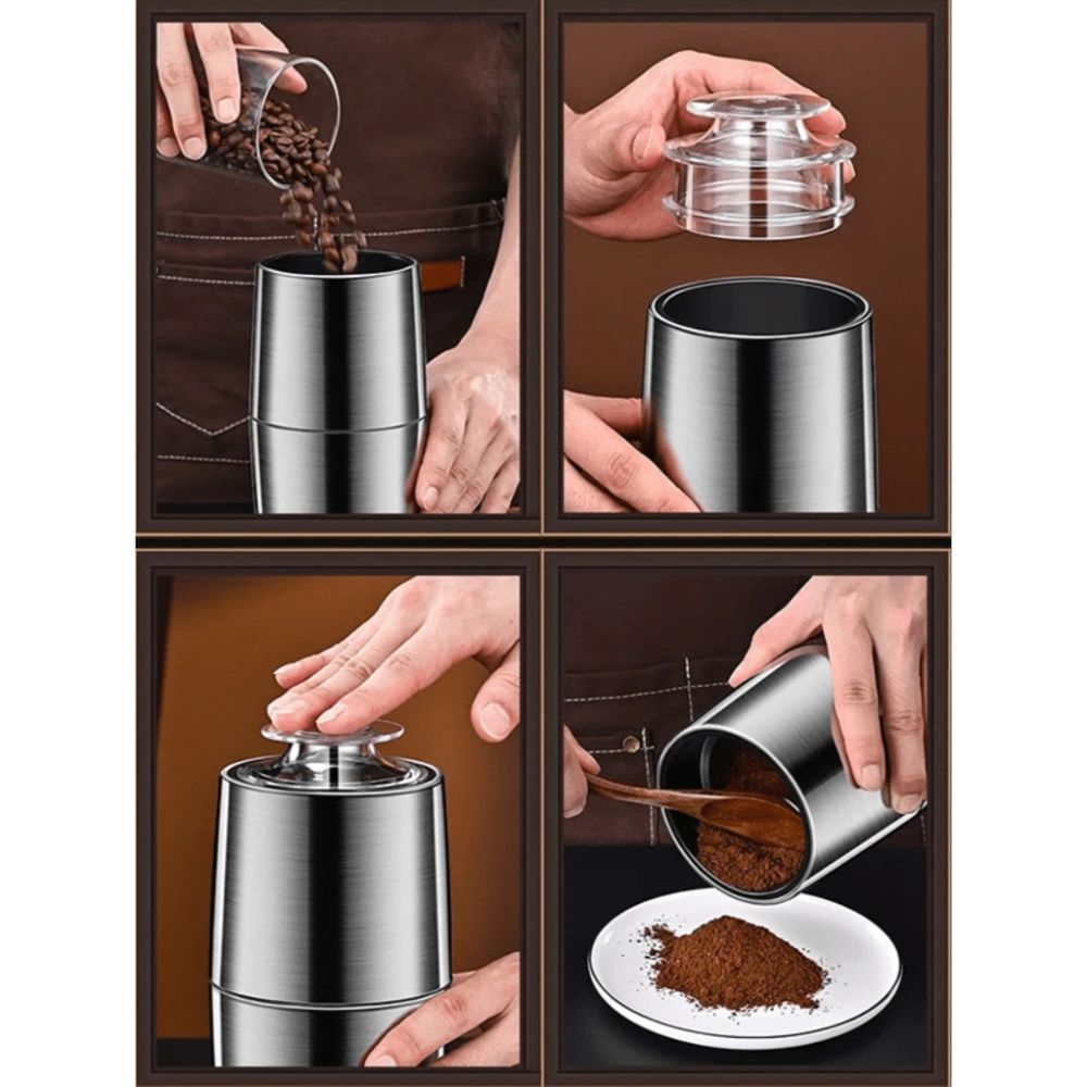 Moedor de Café e Cereais Elétrico Portátil Multifuncional Recarregável USB 110V