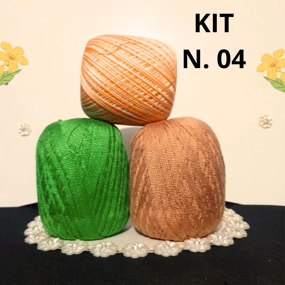 Super Oferta kit 3 Novelos Linha para Crochê