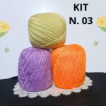 Super Oferta kit 3 Novelos Linha para Crochê