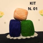 Super Oferta kit 3 Novelos Linha para Crochê