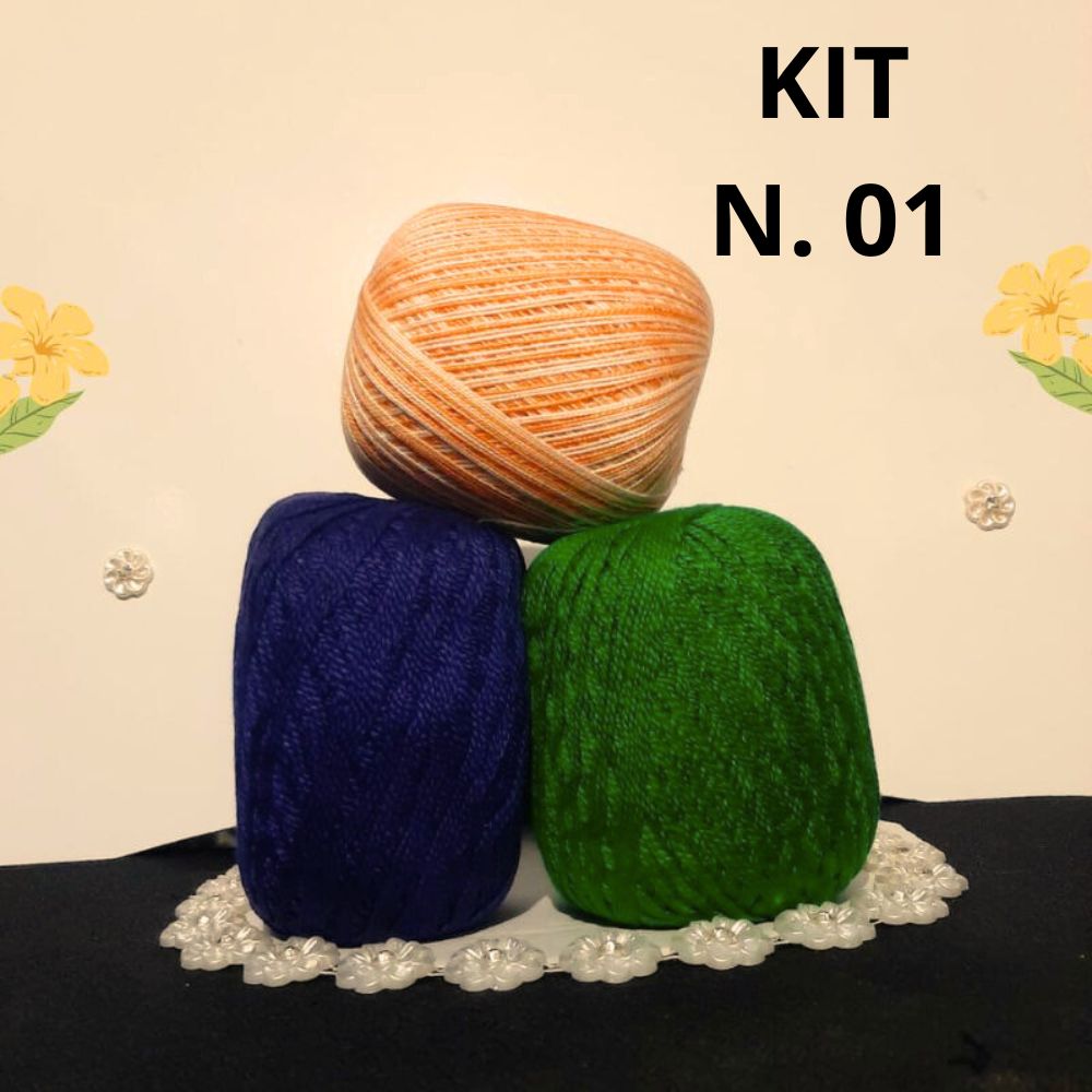 Super Oferta kit 3 Novelos Linha para Crochê