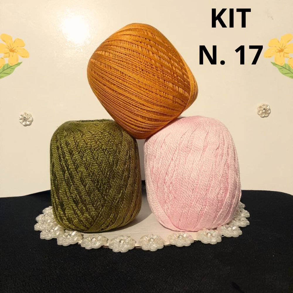 Super Oferta kit 3 Novelos Linha para Crochê