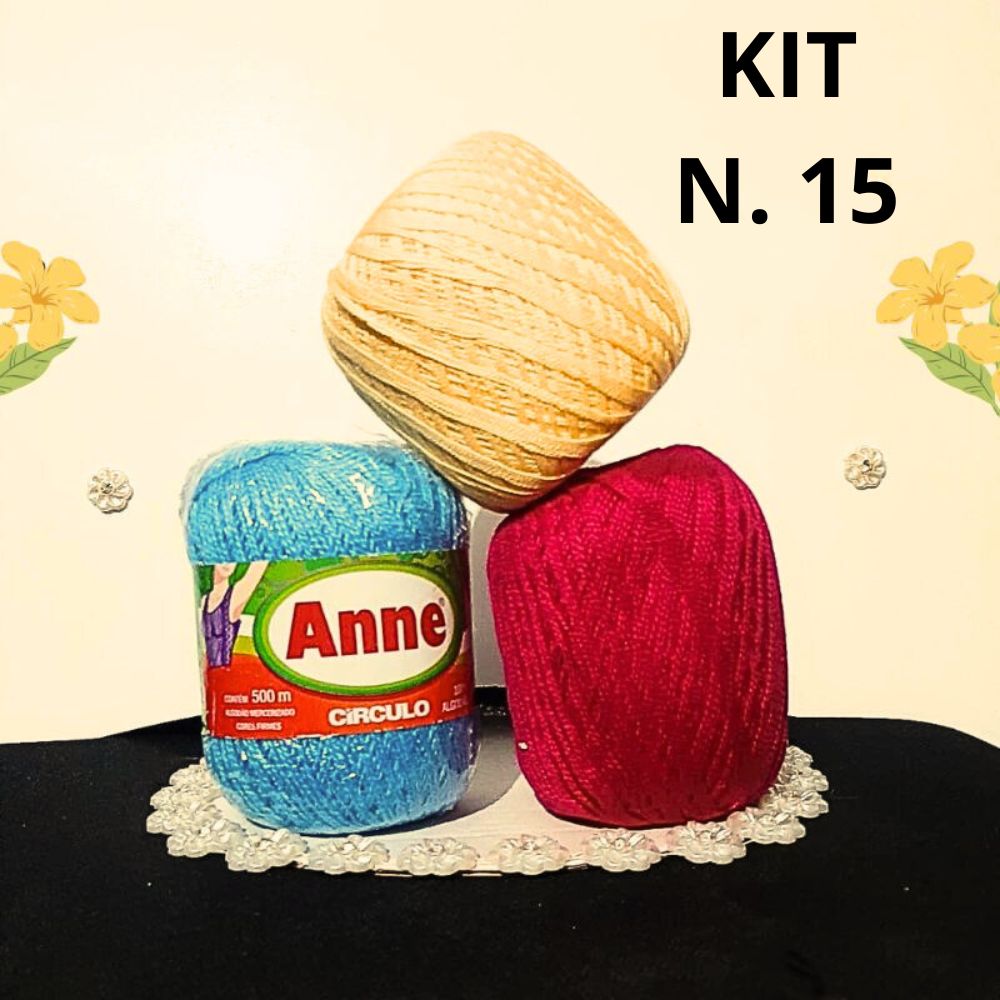 Super Oferta kit 3 Novelos Linha para Crochê