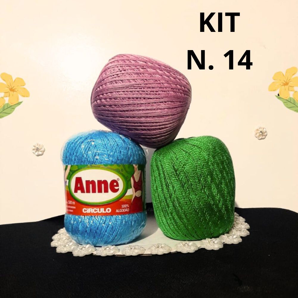 Super Oferta kit 3 Novelos Linha para Crochê
