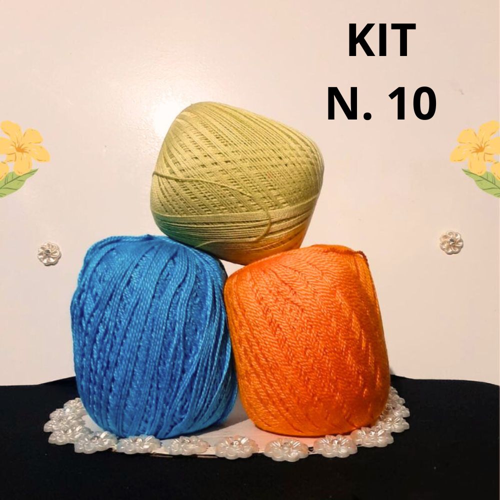 Super Oferta kit 3 Novelos Linha para Crochê