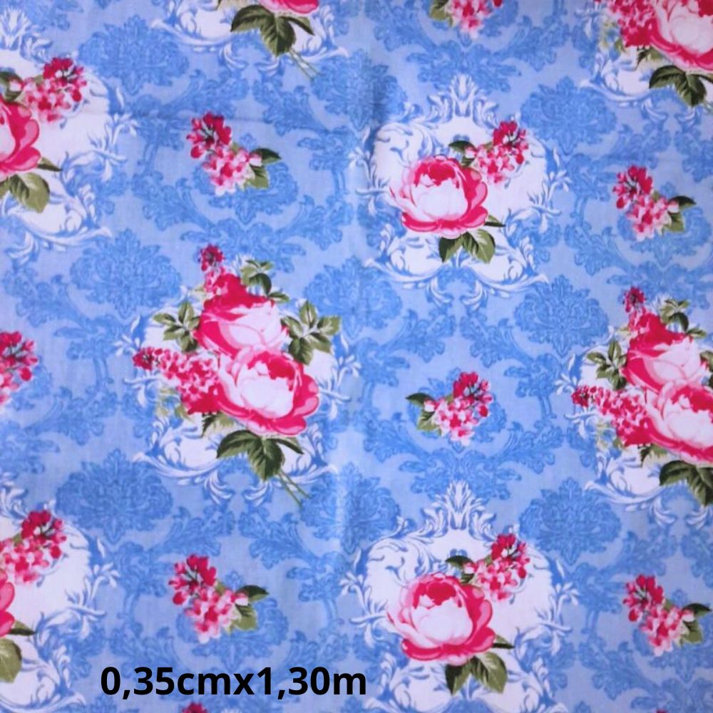 Tecido Tricoline Estampado para Patchwork 35x130cm
