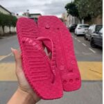 Chinelo Rasteira Neon Ponta Quadrada Verão Conforto