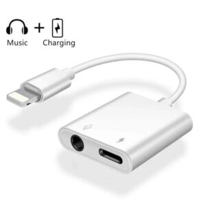 Adaptador Fone Ouvido P/ iPhone 11 Xs Xr 8 7 Recarrega Micro