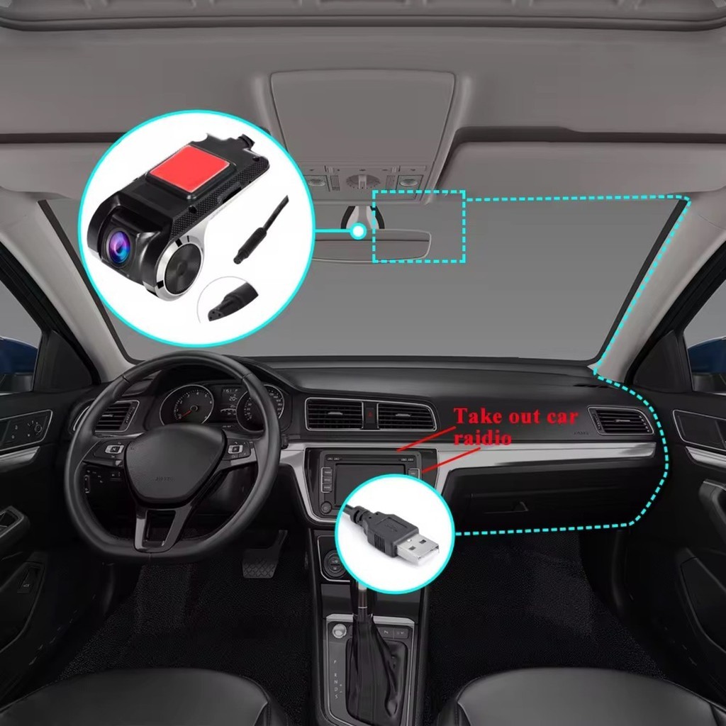 Câmera Automotiva Multimídia Full HD 1080p Gravação em Loop e Sensor de Colisão