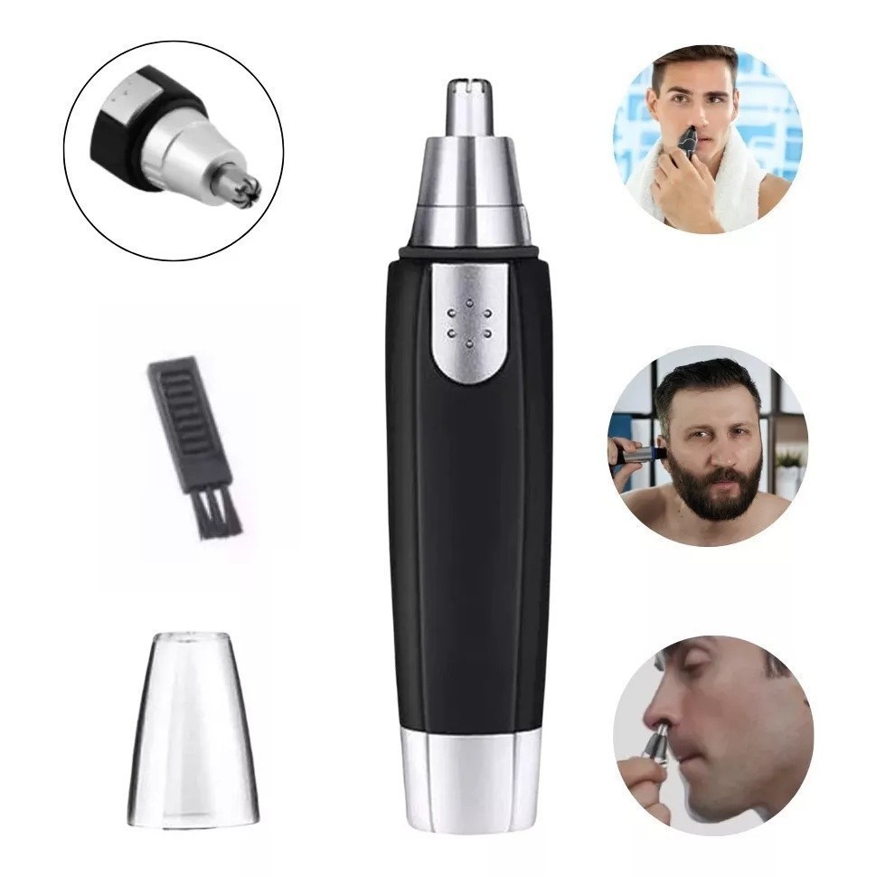 Kit Com 2 Mini Aparadores Elétricos Para Depilação Facial - Removedor Prático de Pelos Para Nariz e Orelhas - WL