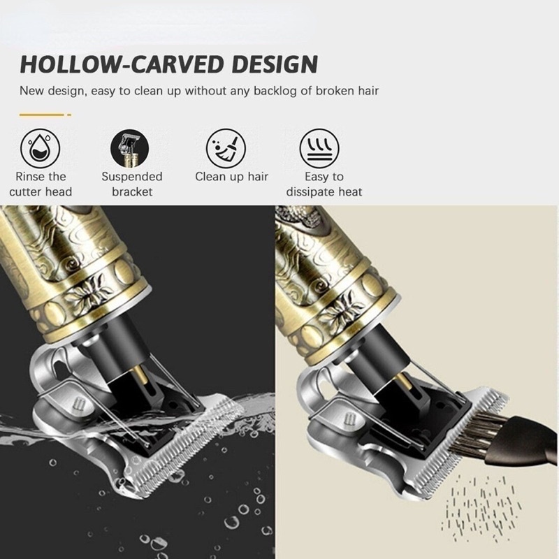 Máquina de Cortar Cabelo Elétrica Recarregável Sem Fio USB Bivolt