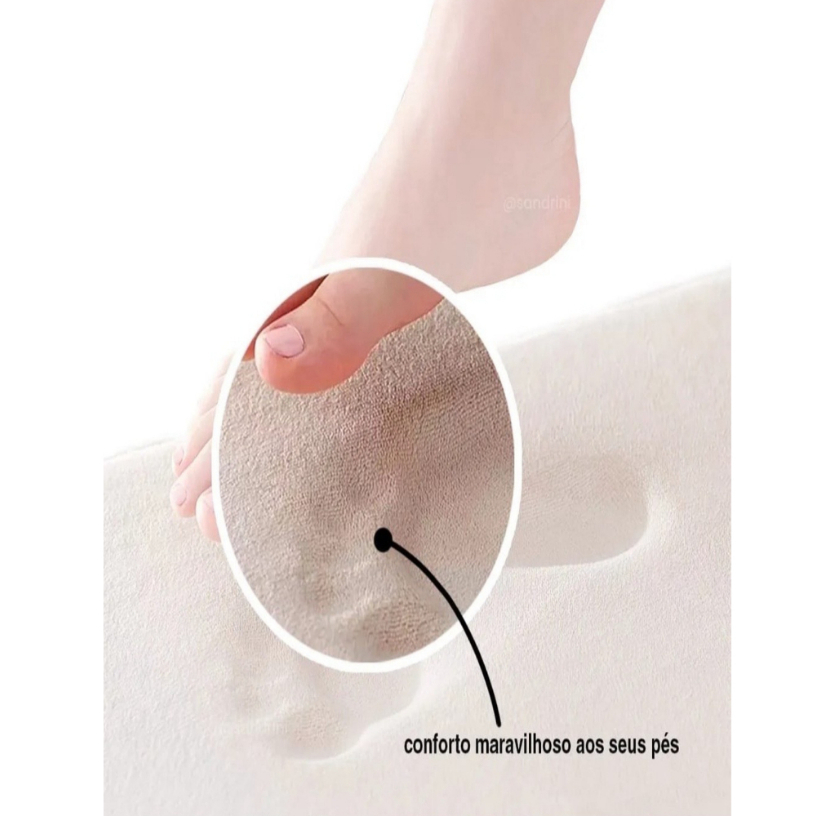 Tapete De Banheiro Soft Macio Secagem Rápida 60x40cm Tapete sala