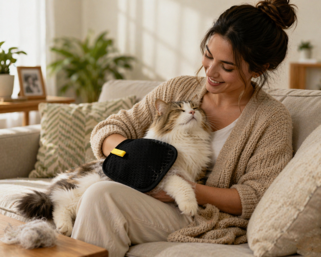 Luva Removedora de Pelos Instantânea – Reutilizável e Sem Esforço