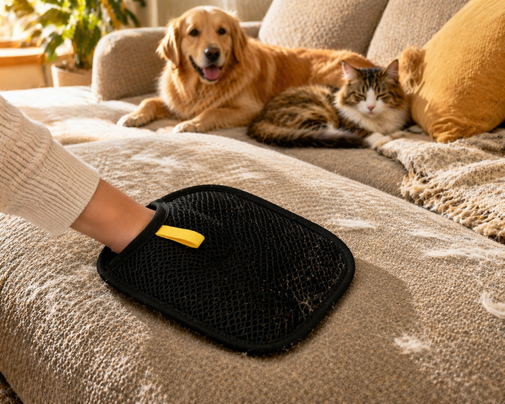 Luva Removedora de Pelos Instantânea – Reutilizável e Sem Esforço