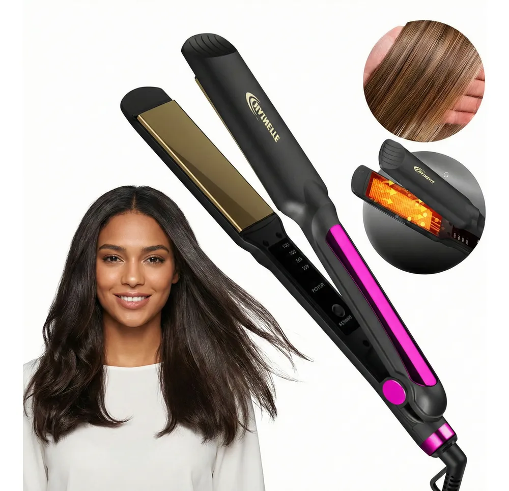 Chapinha Prancha Maimeite Profissional Bivolt Para Cabelo Modela E Alisa 220 °C Cor Preto
