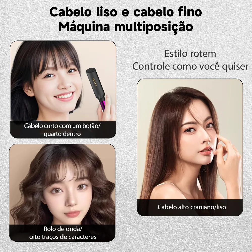 Chapinha Prancha Maimeite Profissional Bivolt Para Cabelo Modela E Alisa 220 °C Cor Preto