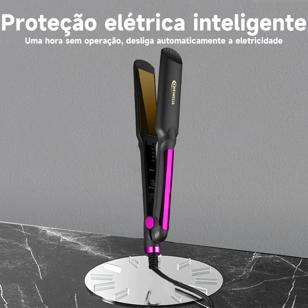 Chapinha Prancha Maimeite Profissional Bivolt Para Cabelo Modela E Alisa 220 °C Cor Preto