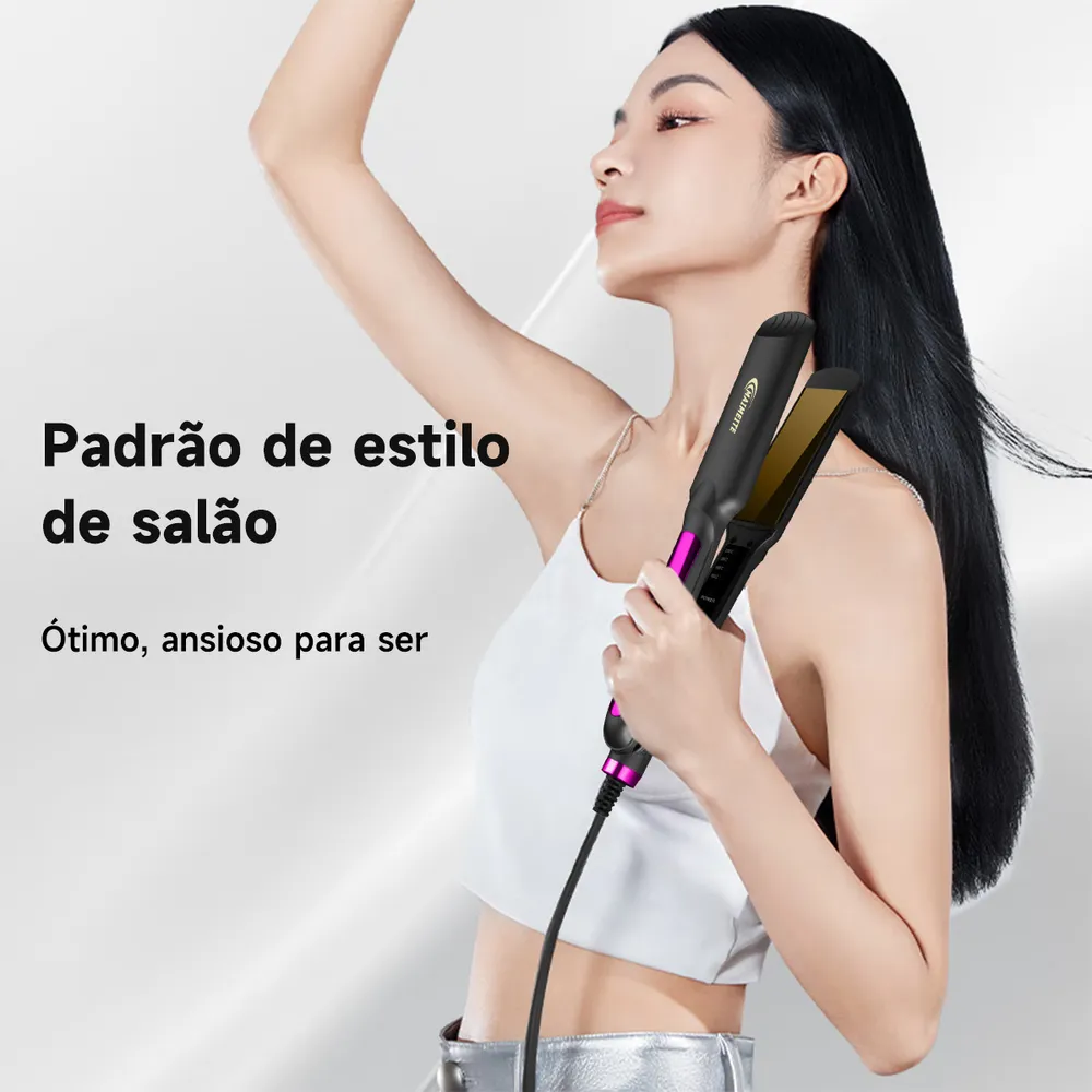 Chapinha Prancha Maimeite Profissional Bivolt Para Cabelo Modela E Alisa 220 °C Cor Preto