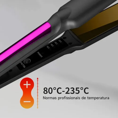 Chapinha Prancha Maimeite Profissional Bivolt Para Cabelo Modela E Alisa 220 °C Cor Preto