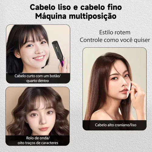 Chapinha Prancha Maimeite Profissional Bivolt Para Cabelo Modela E Alisa 220 °C Cor Preto